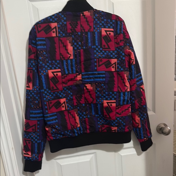 Colorful Geometric Bomber Jacket - Picture 3 of 9